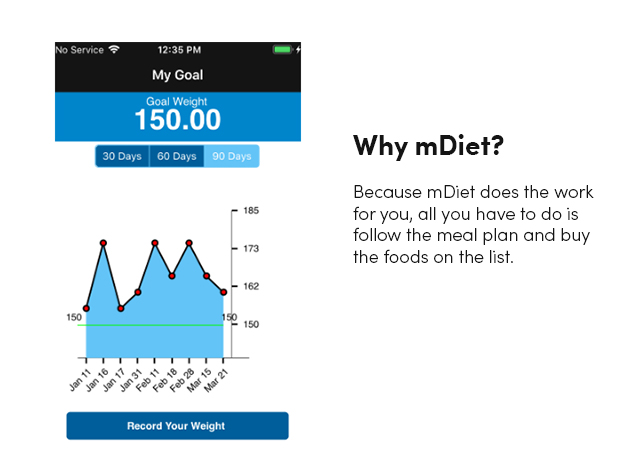 mDiet Personal Meal Planning Web & Mobile App: 5-Yr Subscription 	