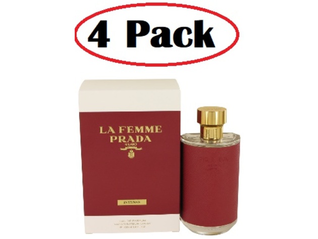 4 Pack of Prada La Femme Intense by Prada Eau De Pafum Spray 3.4 oz