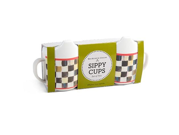 MacKenzie-Childs Courtly Check Sippy Cups - Set of 2