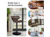 Costway Set of 2 Adjustable Bar Stools Swivel Bar Chairs Pub Kitchen - Retro Brown