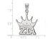 Sterling Silver Zeta Tau Alpha Medium Pendant