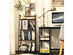 Costway 4-Tier Bamboo Ladder Shelf Plant Display Stand Rack Bookshelf - Dark Brown