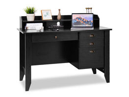 Costway Computer Desk PC Laptop Writing Table Workstation Student Study Furniture - Black