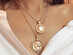 2-Piece Coin Head Necklace