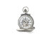 Charles Hubert Antique Chrome Finish Skeleton Pocket Watch 47mm