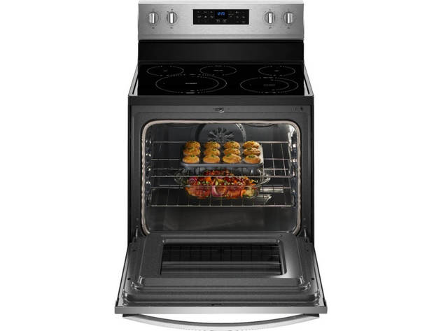 Whirlpool WFE550S0HZ 5.3 Cu. Ft. Stainless Freestanding Electric Range with Fan Convection Cooking