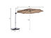 11' Patio Cantilever Offset Umbrella 360 degrees Rotation Aluminum Tilt - Tan