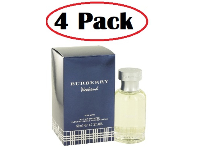 4 Pack of WEEKEND by Burberry Eau De Toilette Spray 1.7 oz