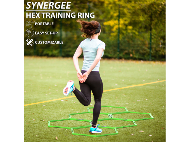 Synergee Hexagonal Speed & Agility Rings - 12 Pack