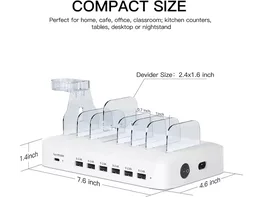 Charging Station for Multiple Devices Apple, 70W 7 Port USB C Charging Station with 30W PD Charger Port