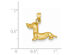 14K Yellow Gold Diamond-Cut Dachshund Dog Pendant Necklace with Chain