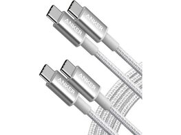 Anker New Nylon USB C to USB C Cable 2-Pack Silver / 6ft