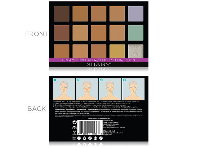 SHANY 4-Layer Contour/Highlight Makeup Set - Refills - CONCEALER