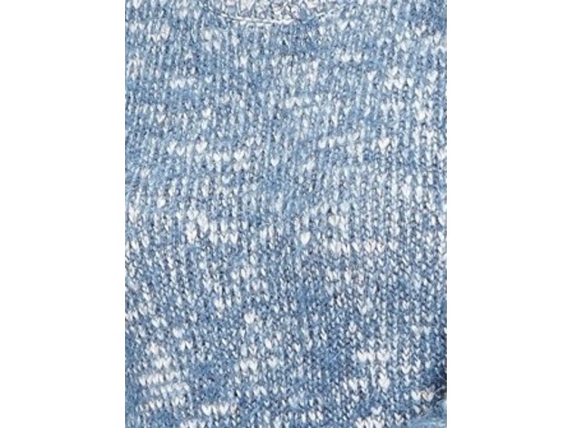 Style & Co Women's Marled Eyelash-Texture Sweater Navy Size Extra Large