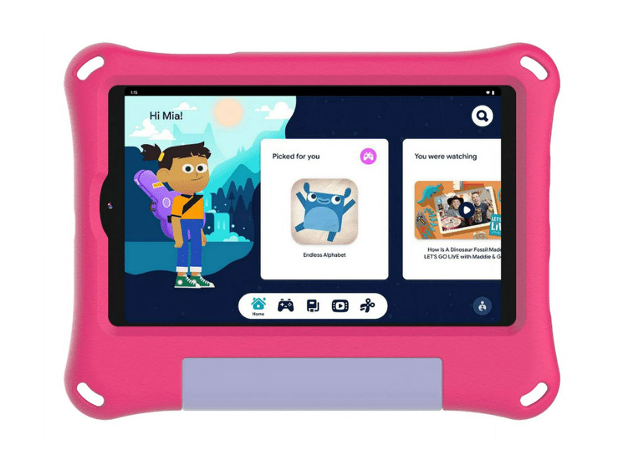 onn 8" Kids Tablet (2024) Android 14 3GB RAM 32GB eMMC Pink (Open Box)