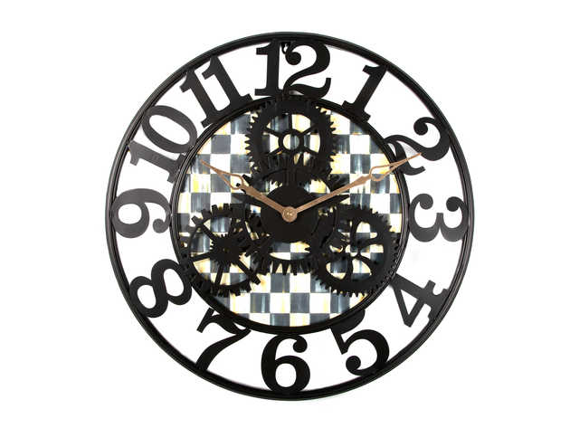 MacKenzie-Childs Courtly Check Farmhouse Wall Clock - Small