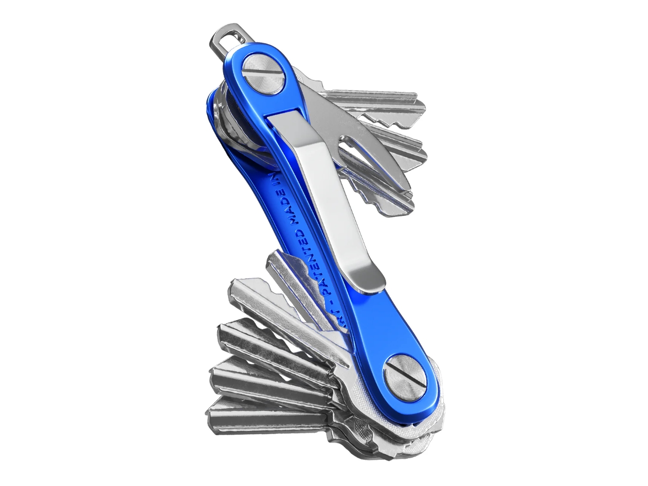 KeySmart® Rugged Compact 14-Key Holder (Blue)