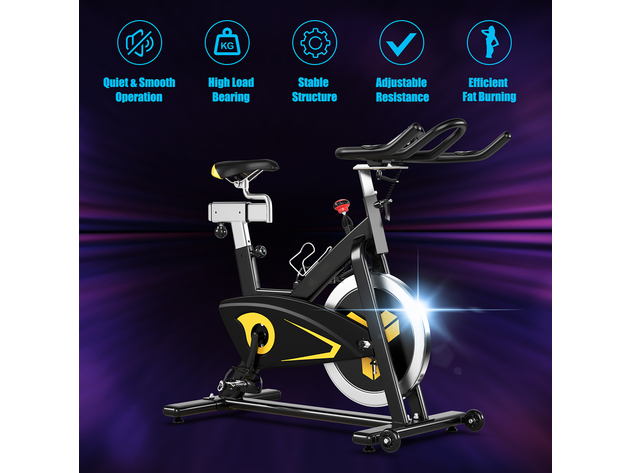 Costway Magnetic Exercise Bike Stationary Belt Drive Indoor Cycling Bike Gym Home Cardio - Shown in the picture