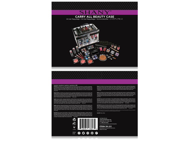 SHANY Carry All Trunk Makeup Set (Eye shadow palette/Blushes/Powder/Nail Polish and more)