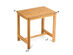 Costway 18'' Shower Stool Bamboo Shower Bench Bath Spa Seat with Storage Shelf - Natural