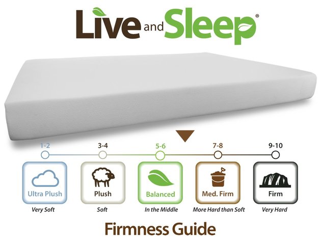 Live & Sleep Resort Classic Twin Mattress in a Box Memory Foam Mattress - White (Refurbished, No Retail Box)