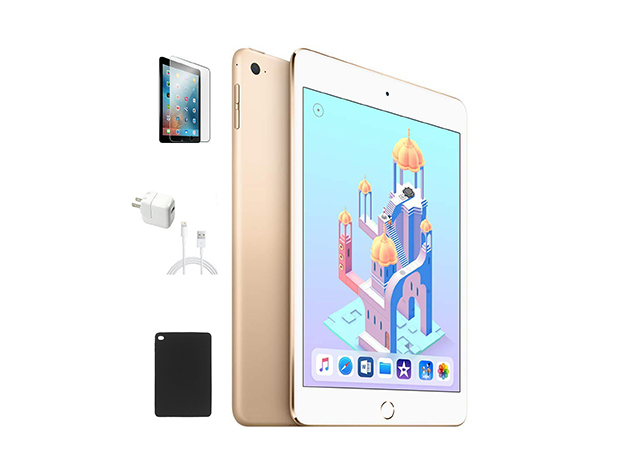 Apple iPad mini 4, 64GB - Gold (Refurbished: Wi-Fi Only) + Accessories  Bundle