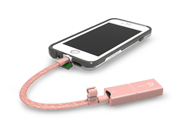 iKlips Wizard Storage Expanding Card Reader (Rose Gold)