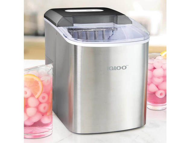 IGLOO ICEB26SS 26 lb. Portable Ice Maker - Stainless Steel