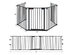 Costway Fireplace Fence Baby Safety Fence Hearth Gate BBQ Metal Fire Gate Pet Black