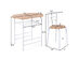 Costway 3 Piece Dining Set Table 2 Chairs Home Kitchen Breakfast Furniture - White + brown