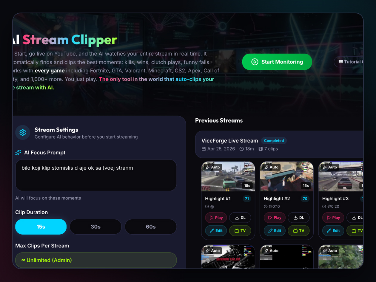 ViceForge: Lifetime Subscription
