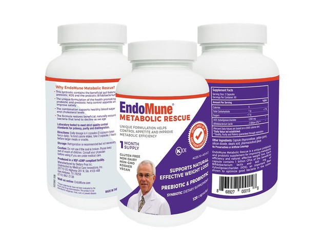 EndoMune Metabolic Rescue - Helps Control Appetite and Improve Metabolic Efficiency with Prebiotic & Probiotic - 120 Capsules