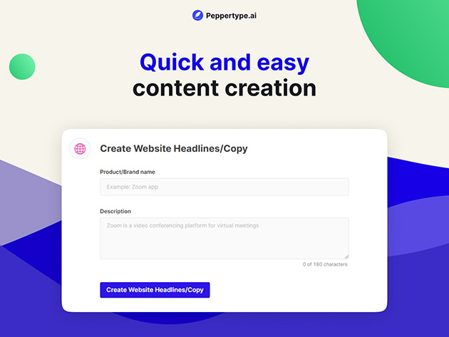 Peppertype.ai Content Generator Starter Plan: 2-Yr Subscription