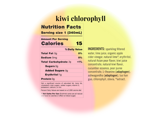 Kiwi Chlorophyll 12-Pack (Sparkling) - Drink Your Meditation