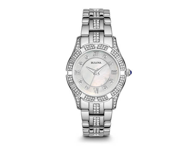 Bulova 96L116 Womens Stainless Steel Crystal Watch
