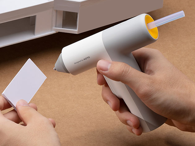 HOTO Rechargeable Easyflow Hot Glue Gun with 40 Glue Sticks