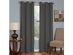 Eclipse Microfiber Blackout Grommet Top Darkening Window Single Curtain Panel, 42 Inches x 63 Inches, Smoke