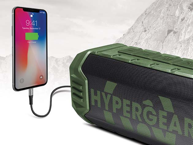 HyperGear Quake Wireless Speaker with Built-in Power Bank (Green)