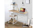 Costway Computer Desk with Shelves Study Writing Desk Workstation with Bookshelf - Natural 