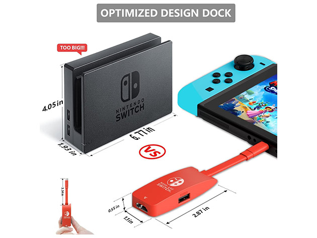 Mini Docking Station for Nintendo Switch (Red)