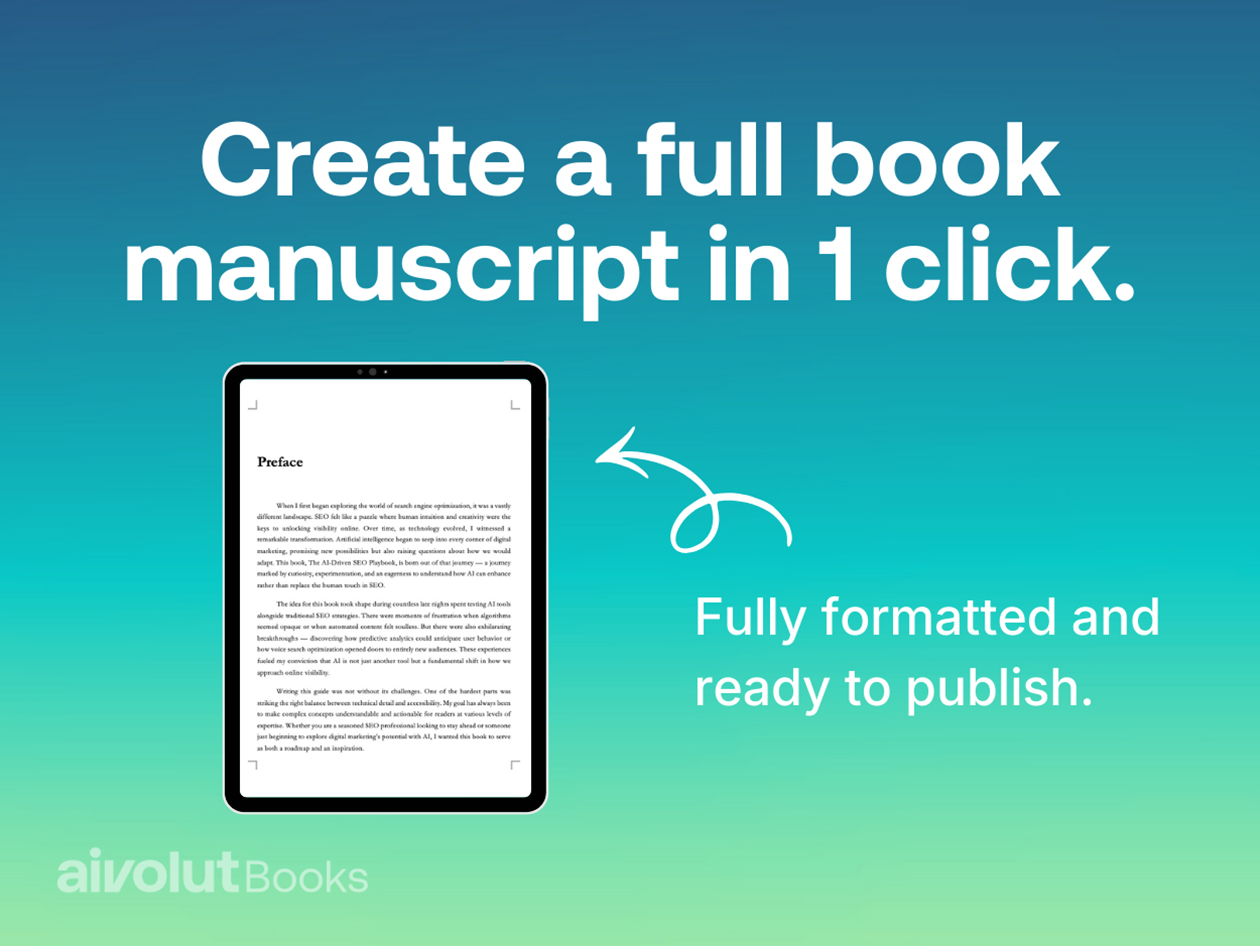 Aivolut AI Book Creator: Lifetime Subscription