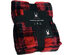 Spyder Holiday Plaid Flannel Ultra Plush Bed Blanket Interwoven Strength - Oversized Throw 60" X 70" Red+Black