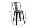 Costway Set of 4 Tolix Style Metal Dining Chairs w/ Wood Seat Kitchen Gun