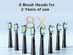 Fairywill E11 Sonic Toothbrush & 8 Replacement Brush Heads