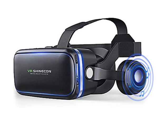 VR Headset with Built-in Headphones