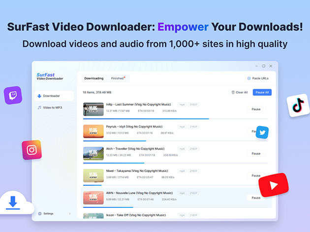 SurFast Video Downloader: Lifetime Subscription