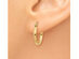 14K Yellow Gold Hoop Earrings 2mm (2/3 inch Length)
