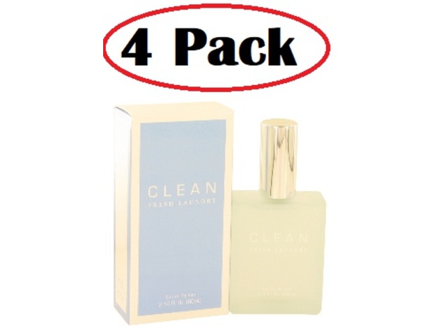 4 Pack of Clean Fresh Laundry by Clean Eau De Parfum Spray 2.14 oz