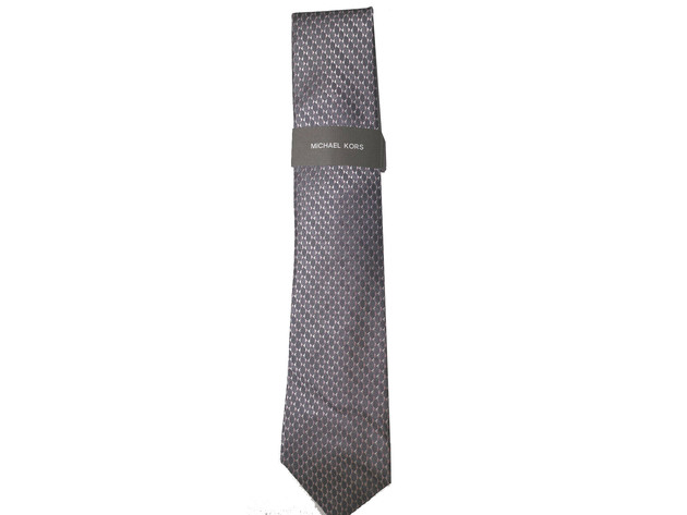 Michael Kors Men's Geometric Boxes Neck Tie Pink Size Regular