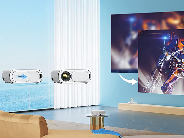 FHD Movie Projector with Bluetooth, WiFi 6, & 4K Input Support